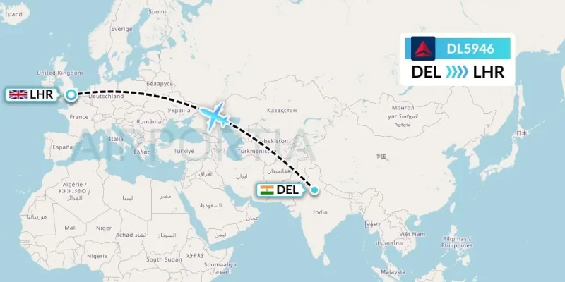 delhi to london flight distance Bhartiya Airways